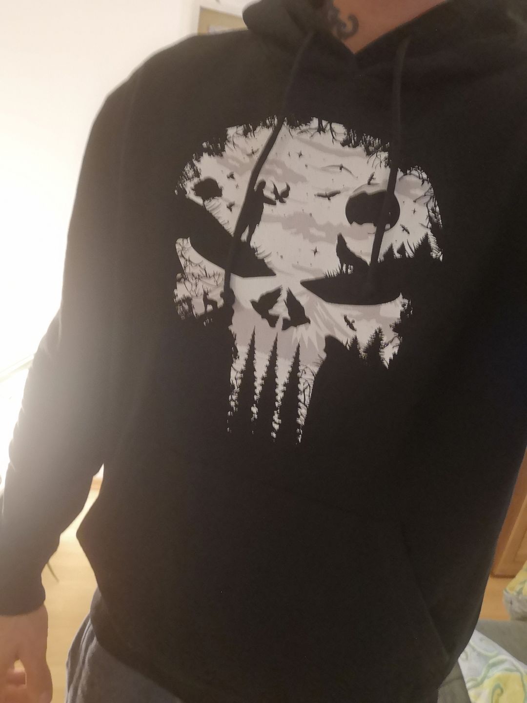Customer photo review of Nature Skull  - Bio Unisex Hoodie (BASIC)