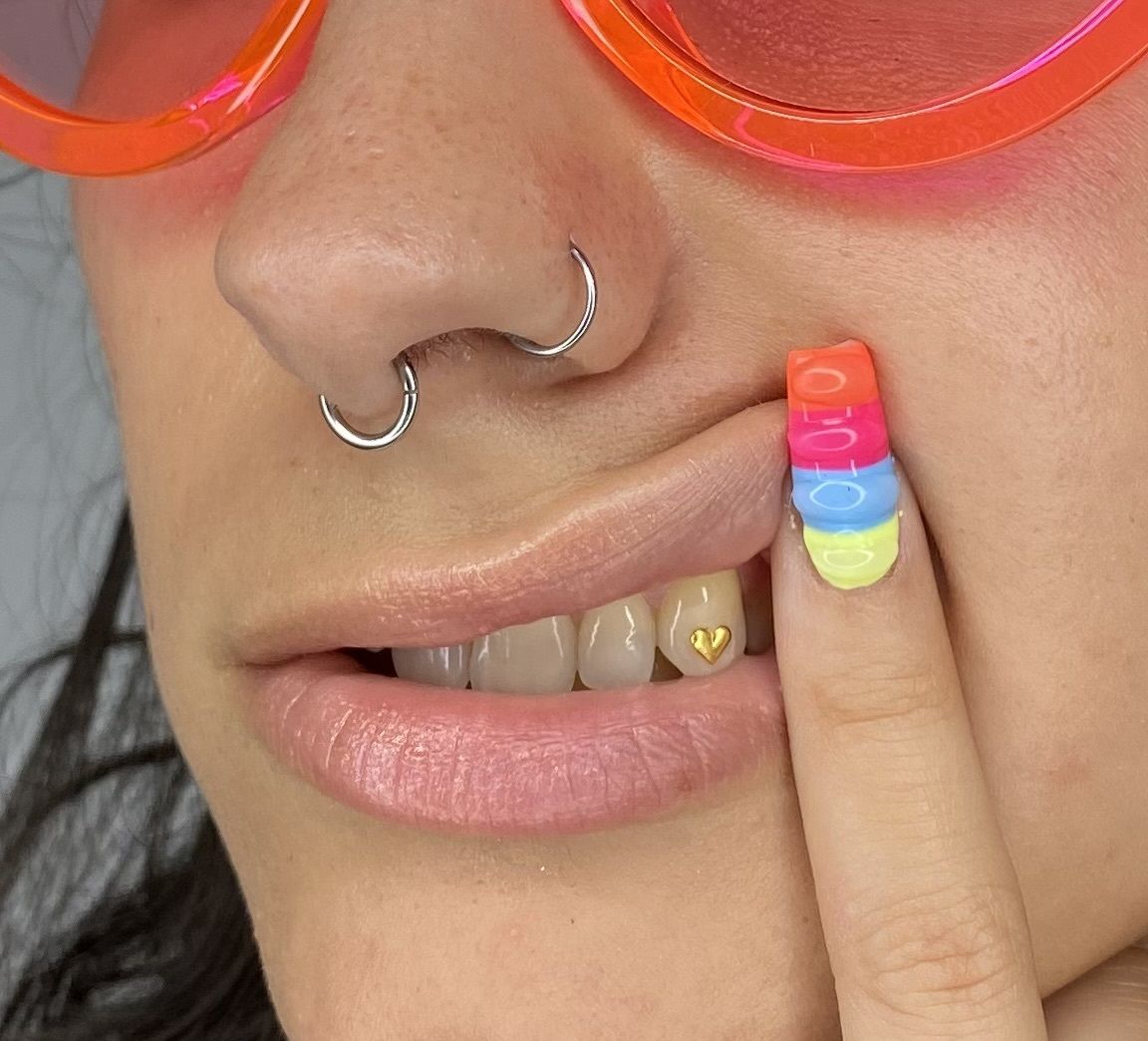 Customer photo review of Small Heart 24-karat gold