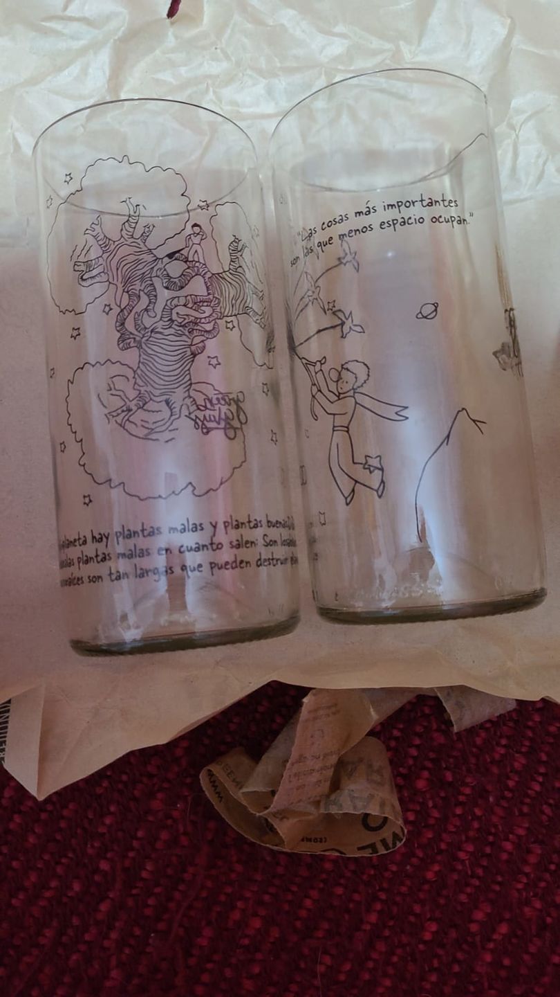 Customer photo review of El Principito Juego de 6 Vasos