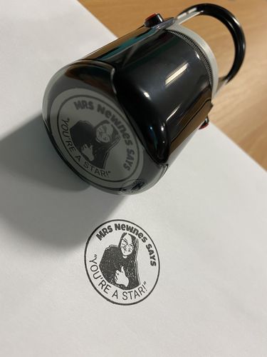 Customer photo review of Self-Inking Face Stamp
