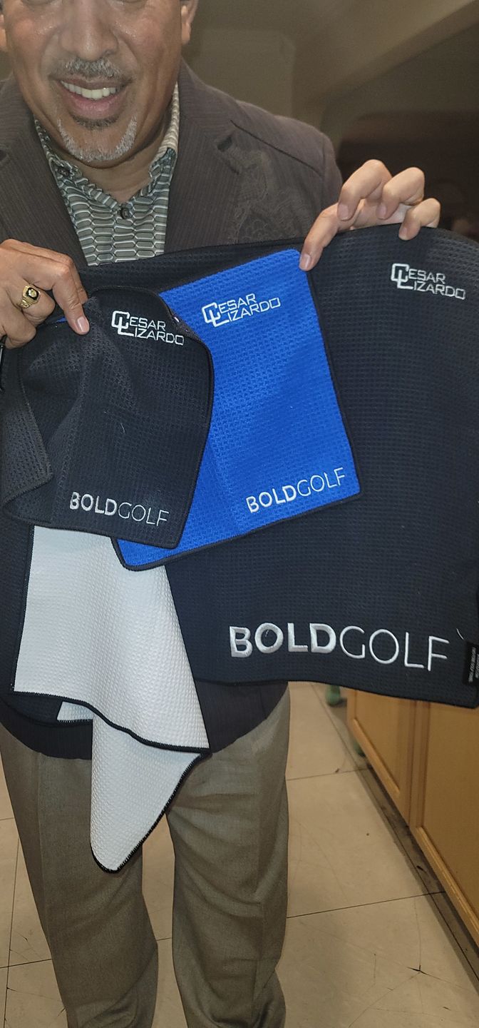 Customer photo review of The Sidekick - Green Side Magnetic Golf Towel