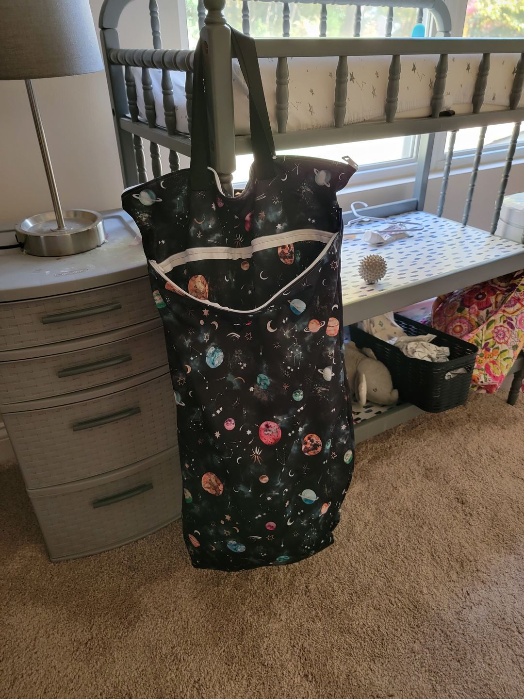 Customer photo review of Patterned Large Zipper Wet Bag with Handles