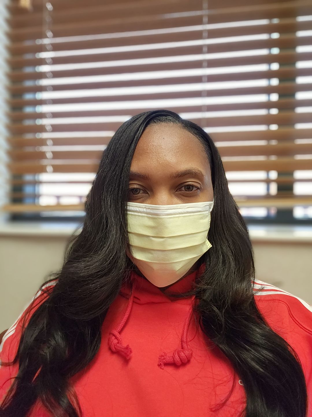 Customer photo review of Light Yaki Tape In Hair Extension