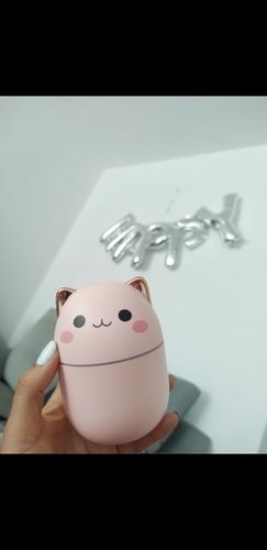Customer photo review of Cute Blushing Cat Air Humidifier Night Light