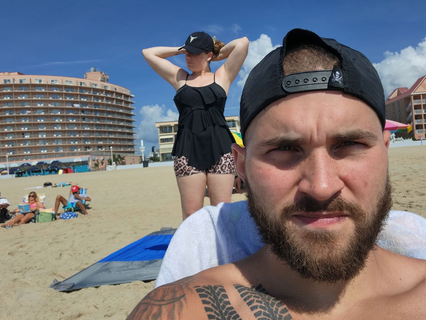 Customer photo review of Skulled Surf Hat - Quick Dry