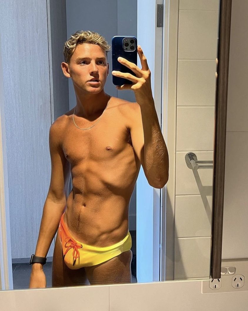 Customer photo review of Calypso Ombré - Vaquita Men's Swim Brief