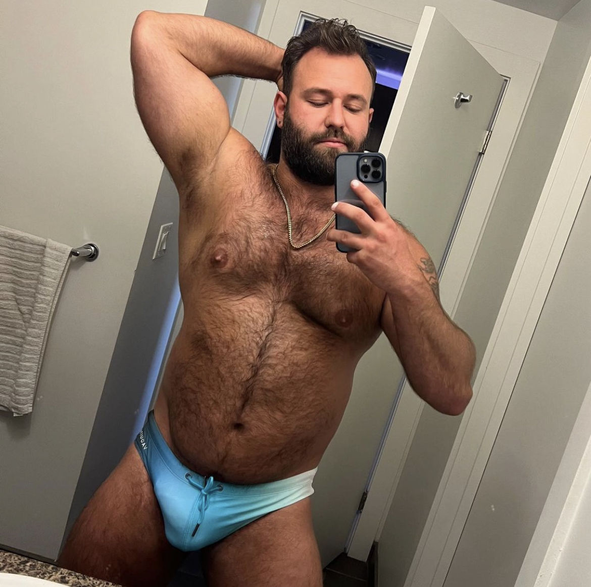 Customer photo review of Sea Mist Ombré - Vaquita Men's Swim Brief