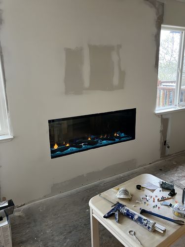 Customer photo review of Dimplex IgniteXL Bold 50" Smart Linear Multi-Side View Built-In Electric Fireplace