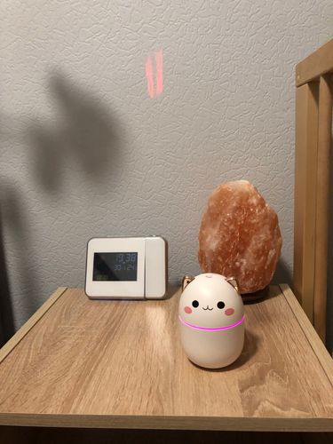 Customer photo review of Cute Blushing Cat Air Humidifier Night Light