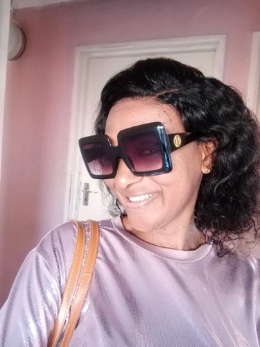 Customer photo review of Malaysian Curl Lace Front Wig  - 10"