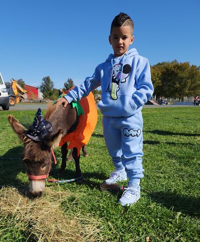 Customer photo review of Kids Anti Social RAW Drip Sky Chenille Hoodie and Jogger Set - Sky Blue Hoodie / Sky Blue Jogger