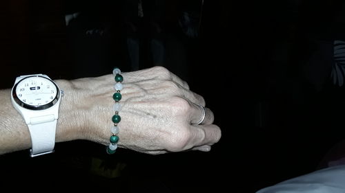 Customer photo review of Bracelet anti-douleur en malachite et pierre de lune | Or fin
