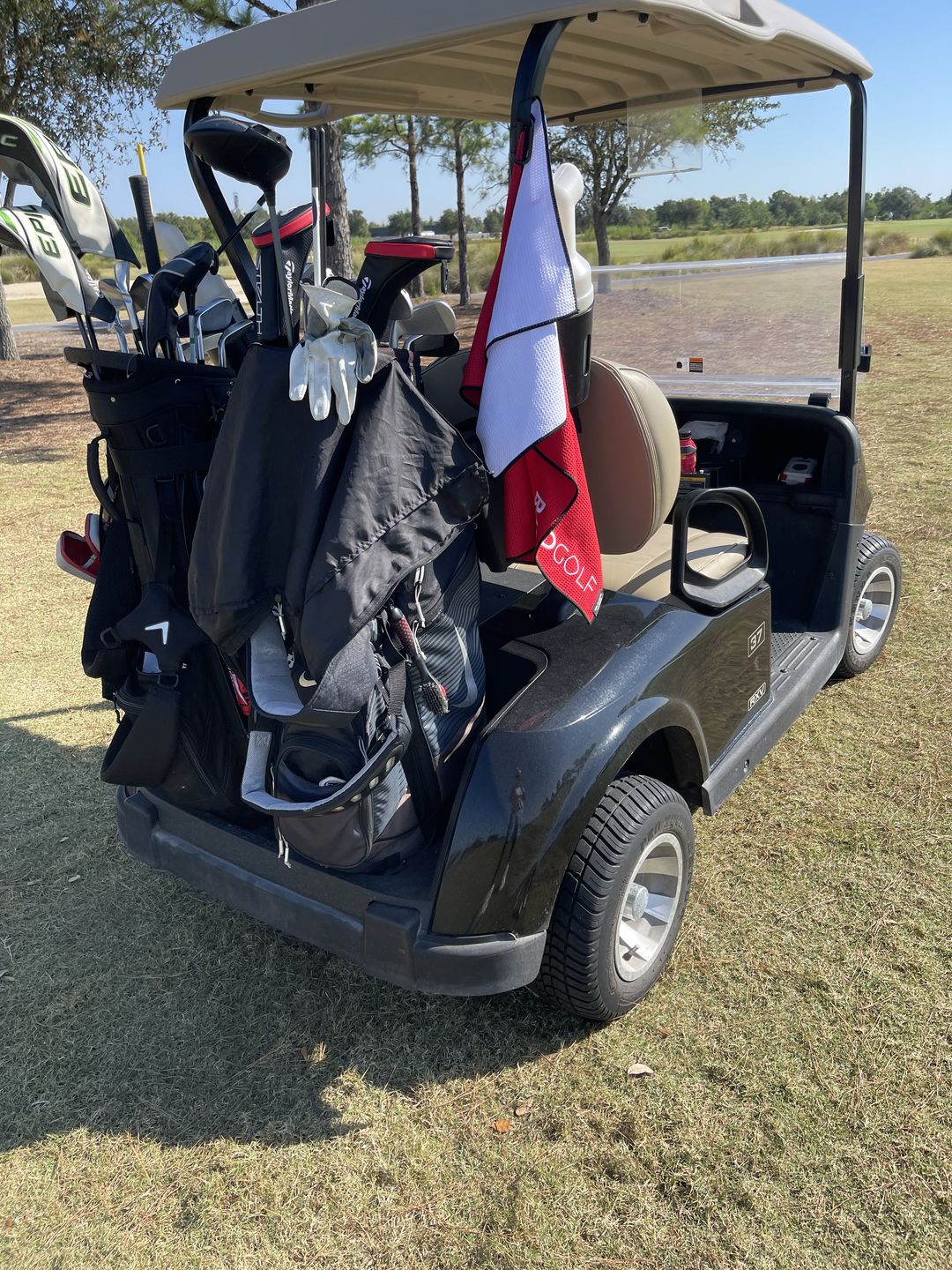 Customer photo review of The Bundle - Two-Tone Magnetic Golf Towel System
