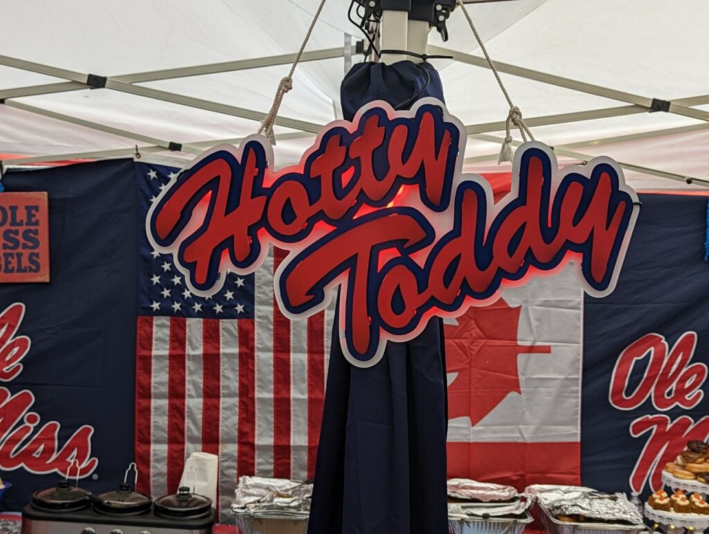 Customer photo review of Ole Miss "Hotty Toddy" on Mississippi 3D Vintage Metal Wall Art