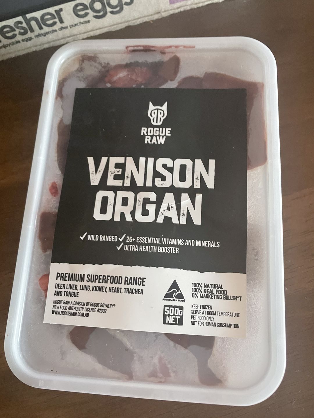 Customer photo review of Primal Venison Organ Mix (500g)