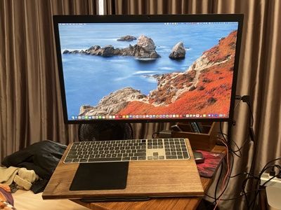 Customer photo review of Apple Magic Keyboard Tray Walnut