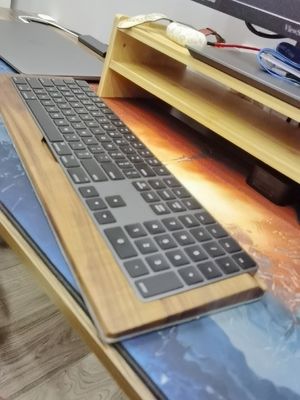 Customer photo review of Apple Magic Keyboard Tray Walnut