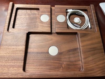 Customer photo review of Apple Magic Keyboard Tray Walnut