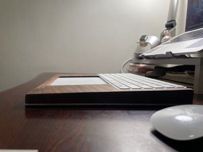Customer photo review of Apple Magic Keyboard Tray Walnut