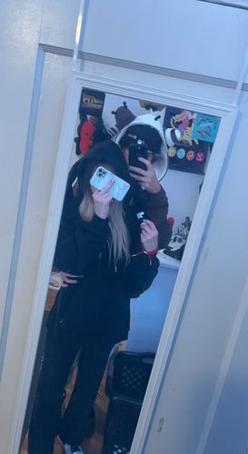 Customer photo review of Bunny Hoodie With Plush Ears (CREAM/BROWN)