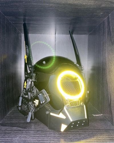Customer photo review of NEV Cyberpunk Glowing Circle Mask