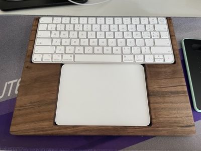 Customer photo review of Apple Magic Keyboard Tray Walnut
