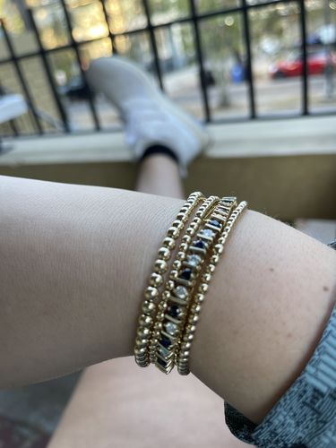 Customer photo review of gothic + paperclip bracelet stacking set