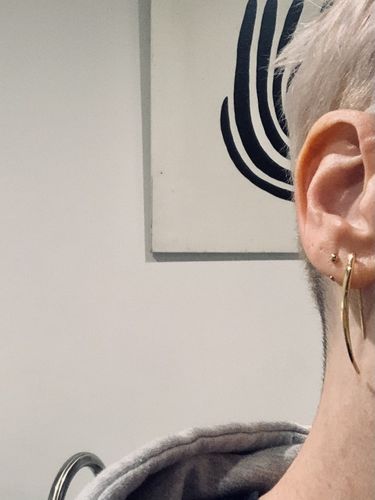 Customer photo review of Molto Spike Hook Earrings