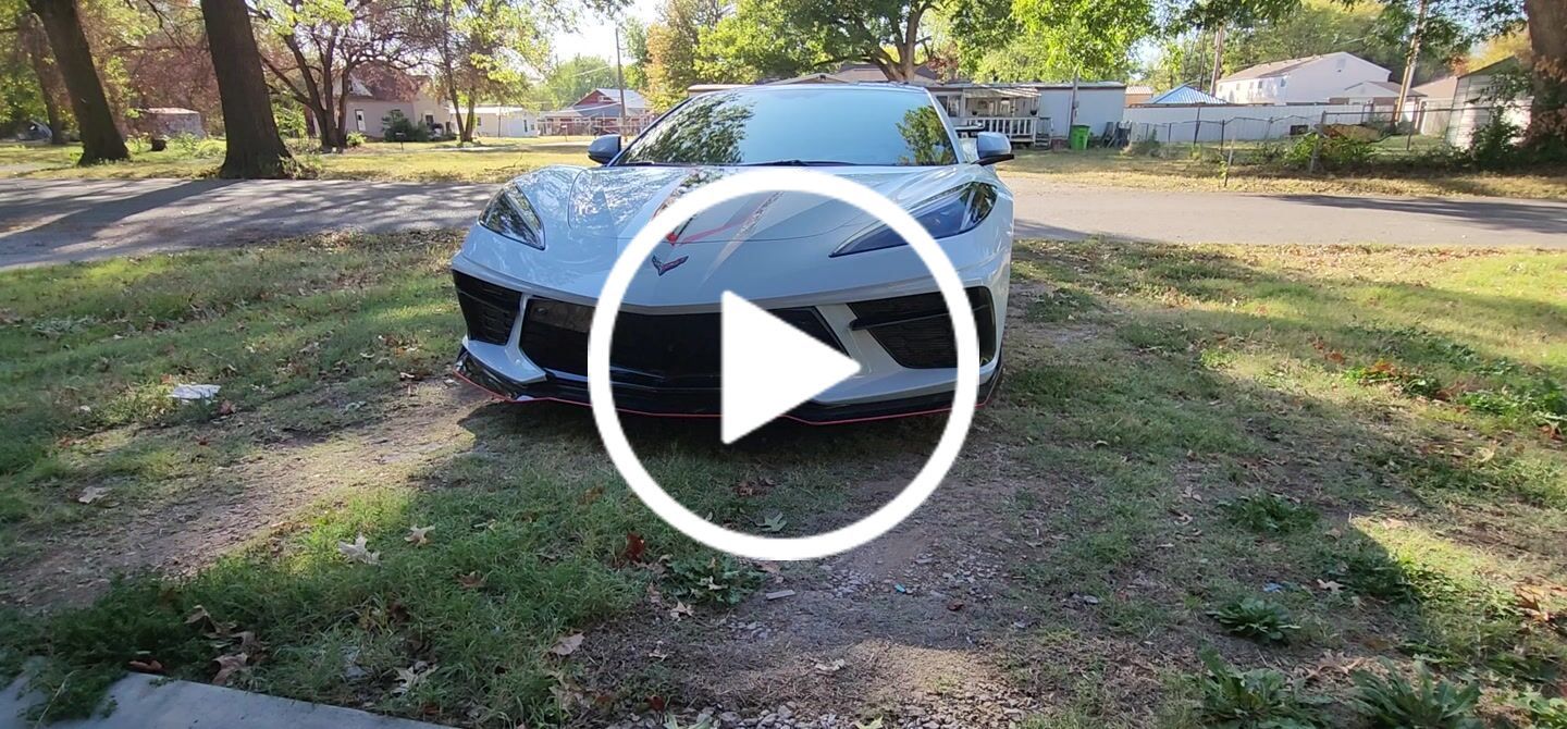 Customer video review of Corvette C8 5VM Front Splitter (2-Piece Version) & Side Skirts