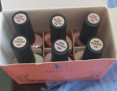 Customer photo review of Gel Gama Base Francesa 6 pzas MUSSA