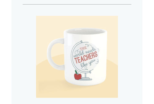Customer photo review of Mug - Teacher Globe