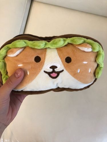 Customer photo review of Plush Hamburger Buddy Pencil Case