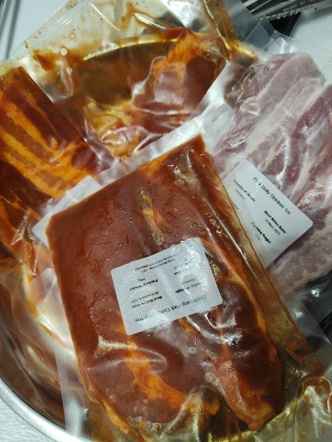 Customer photo review of JIN Gochujang Marinated | 1cm Pork Collar 목살 - 200g