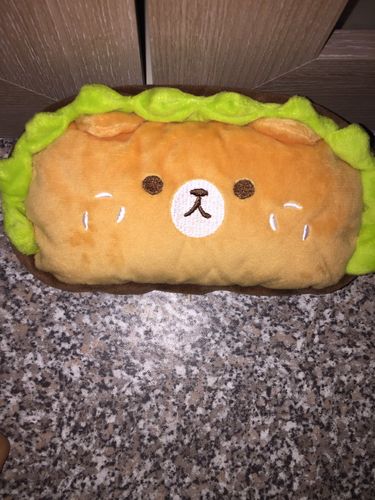 Customer photo review of Plush Hamburger Buddy Pencil Case