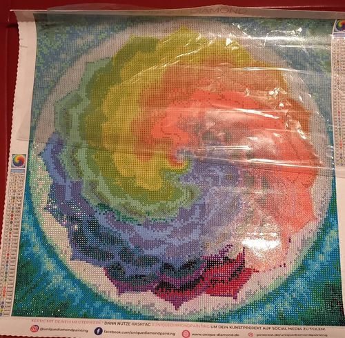 Customer photo review of 5D Diamond Painting AB Steine Regenbogen Mandala