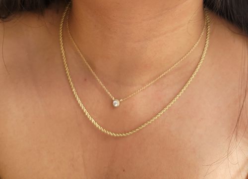 Customer photo review of COLLAR AGLIA BAÑO DE ORO