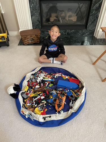 Customer photo review of Large Toy Storage Bag - Royal Blue