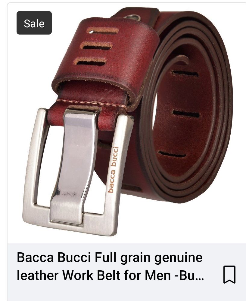 Customer photo review of Bacca Bucci Full grain genuine leather Work Belt for Men