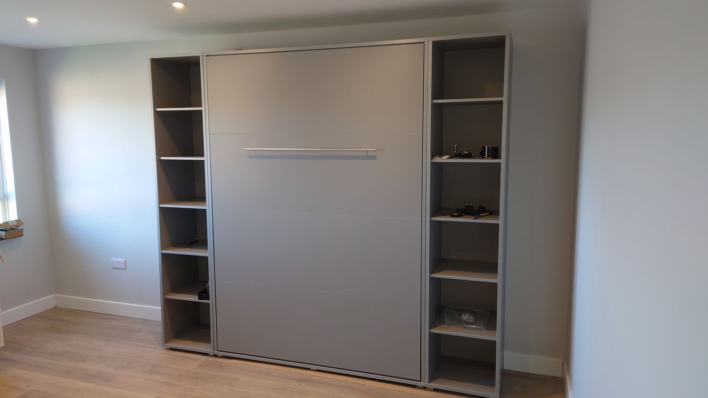 Customer photo review of CP-01 Vertical Wall Bed Concept Pro 140cm with Storage Cabinets