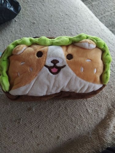Customer photo review of Plush Hamburger Buddy Pencil Case
