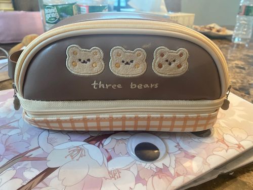 Customer photo review of Korean Mocha Bear Pencil Case