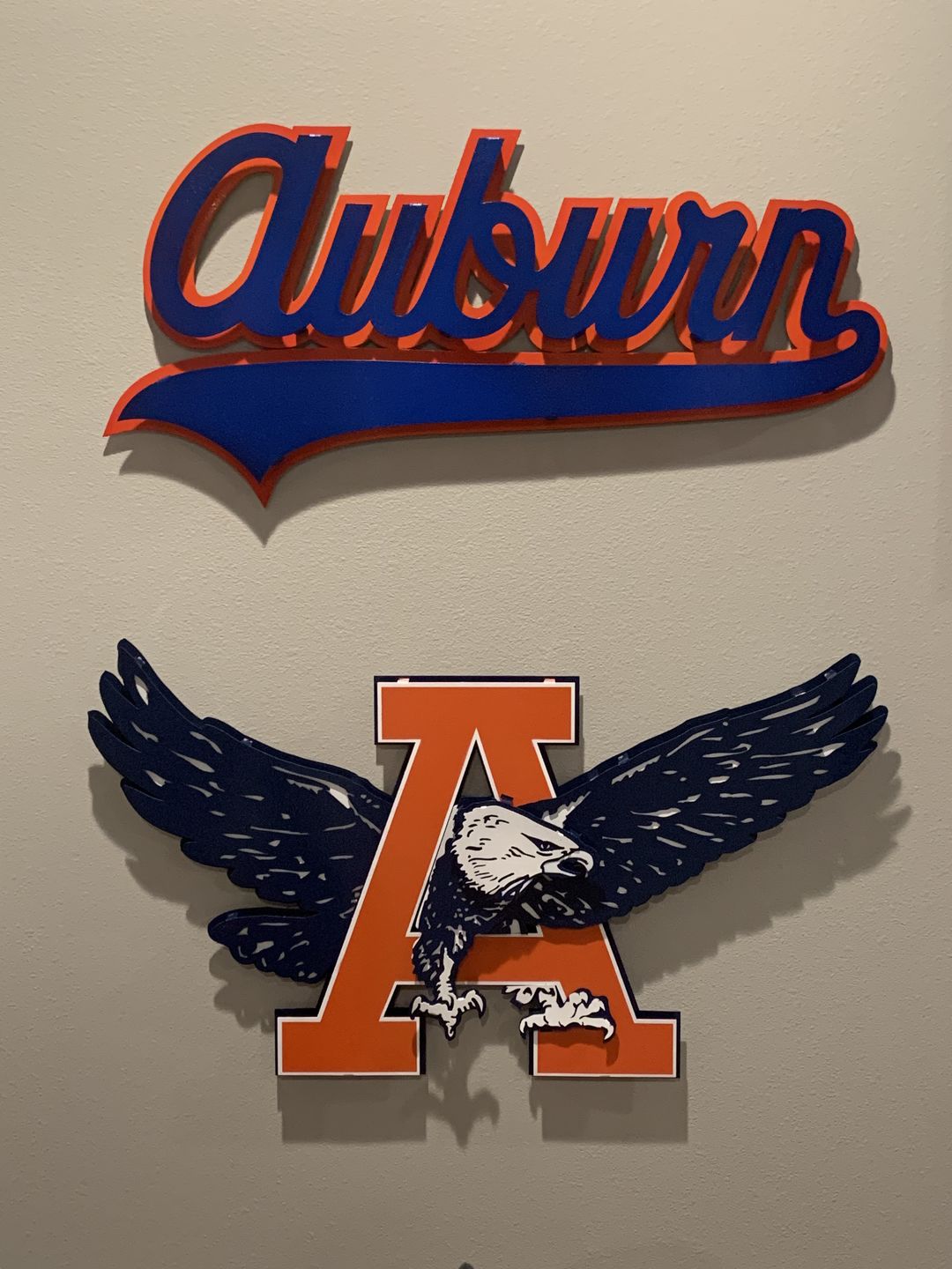 Customer photo review of Auburn War Eagles 3D Vintage Metal Wall Art