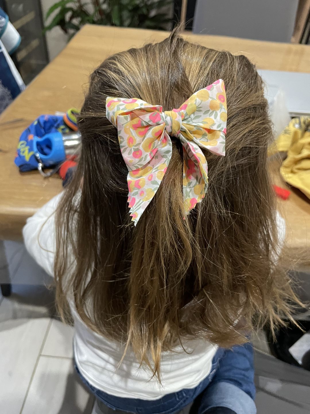 Customer photo review of 🎀 Barrette "Chiky Chik" Liberty Wiltshire Lemon