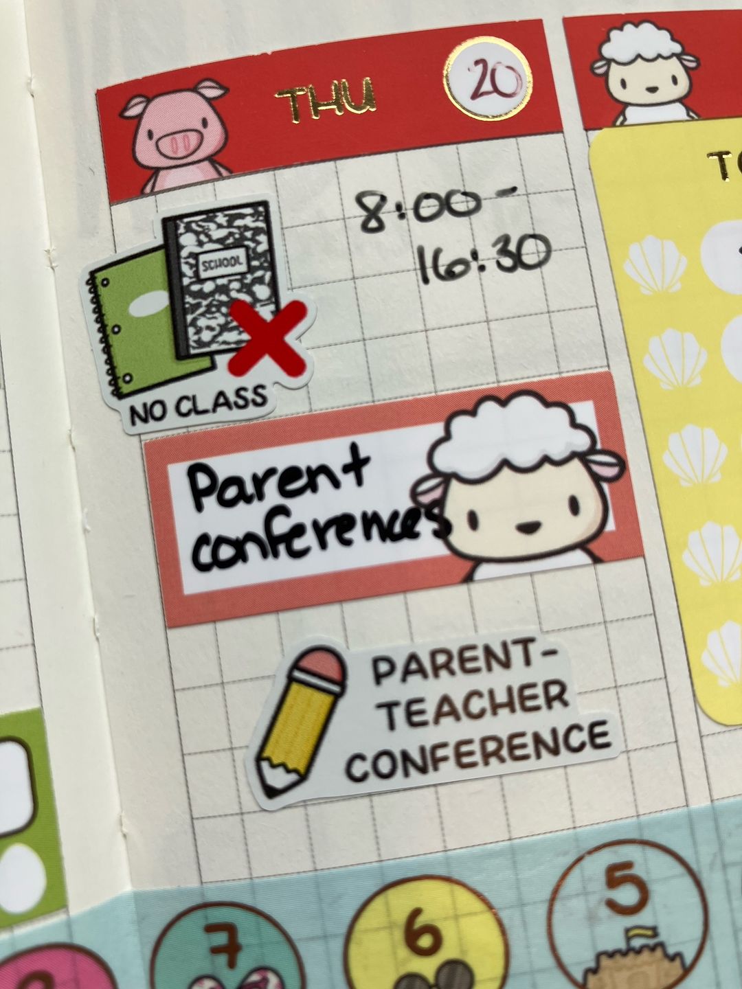 Customer photo review of Back to School Planner Stickers