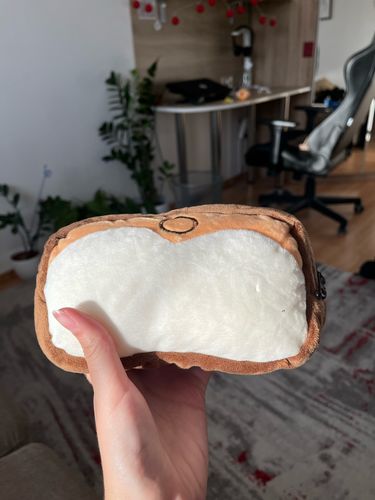 Customer photo review of Plush Hamburger Buddy Pencil Case