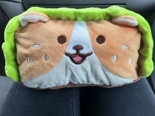 Customer photo review of Plush Hamburger Buddy Pencil Case