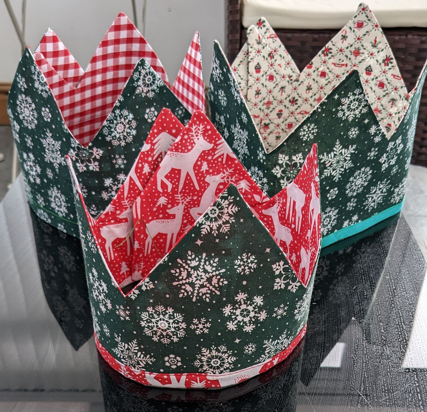 Customer photo review of All Over Snowflakes Polycotton Fabric