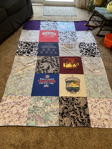 Customer photo review of Classic T-Shirt Blanket