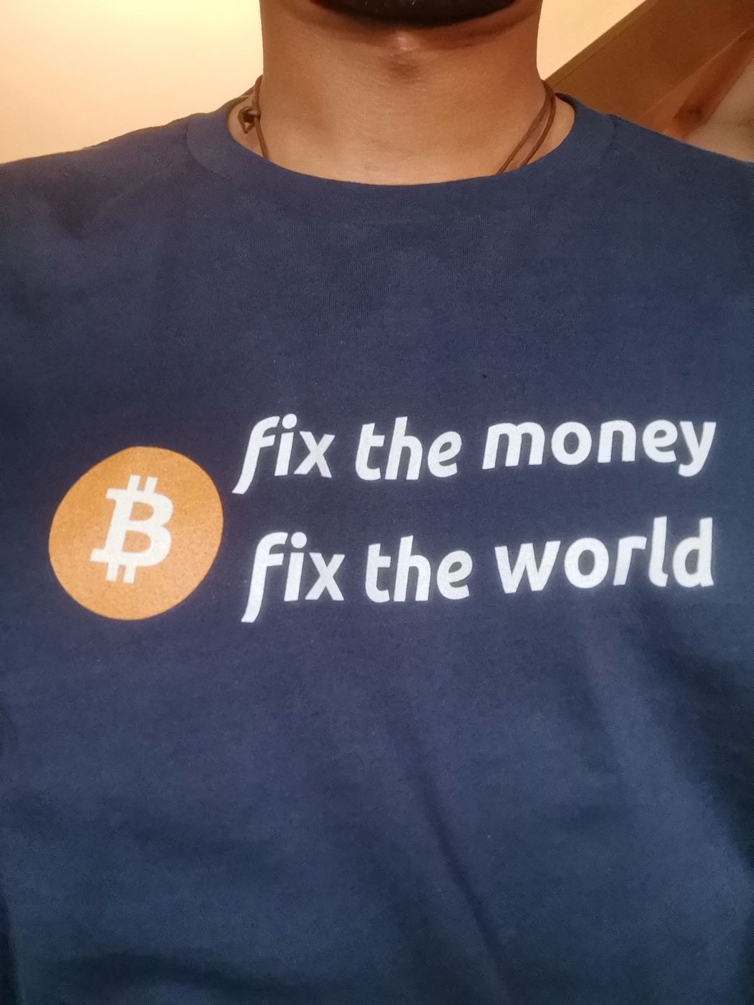 Customer photo review of Fix The Money Fix The World T-Shirt