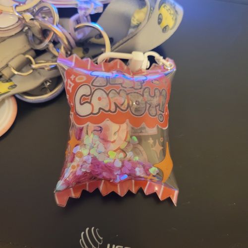 Customer photo review of Puffy Teef Candy Keychain